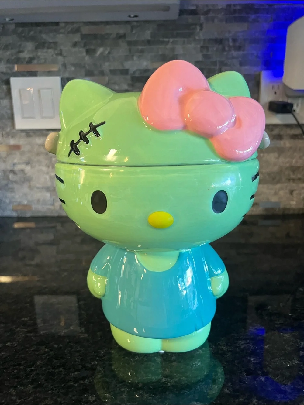 Hello Kitty Halloween Canister Frankenstein-SO CUTE!!!